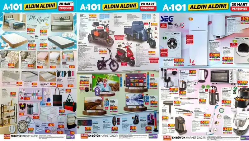 A101 Aktüel Kataloğu 20 Mart: Ev için Fırsatlarla Dolu Ürünler